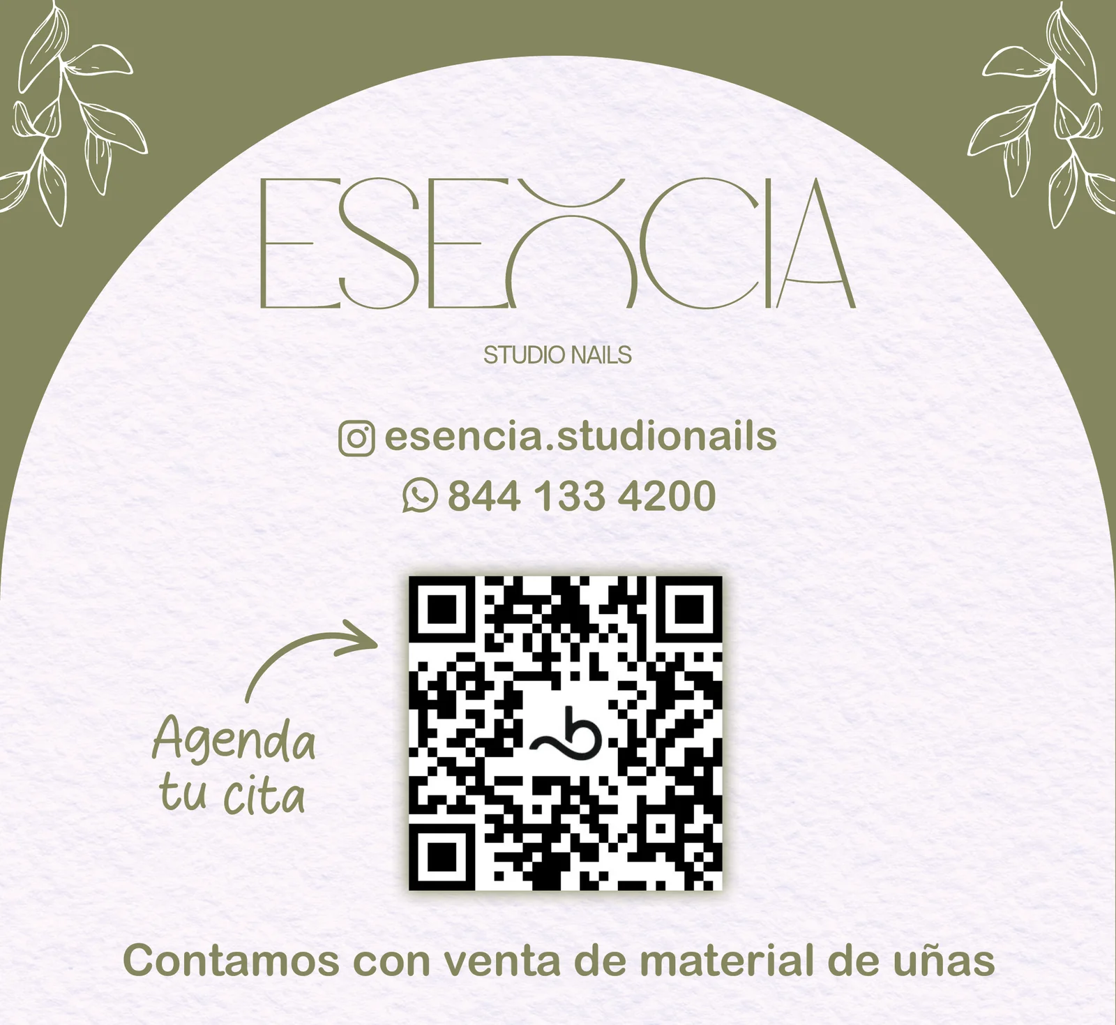 Diseño de lona exterior para Esencia Studio Nails